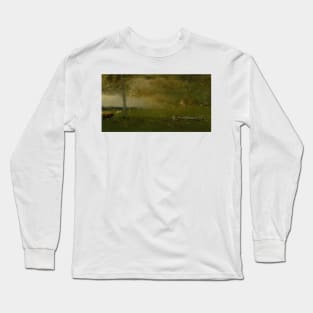 Landscape (Cattle in Storm) by George Inness Long Sleeve T-Shirt